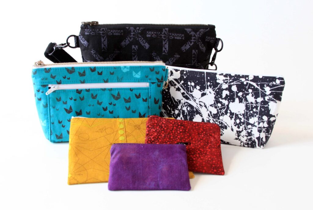 purses, clutches, and zipper pouches, oh my.
